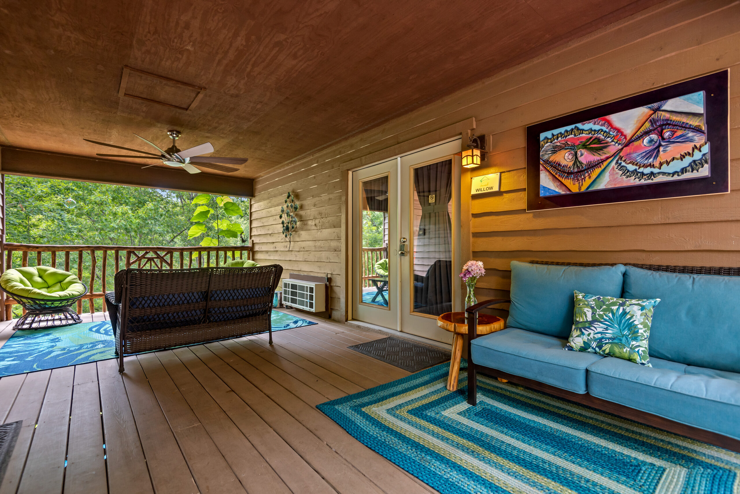 Twin Cabin's porch