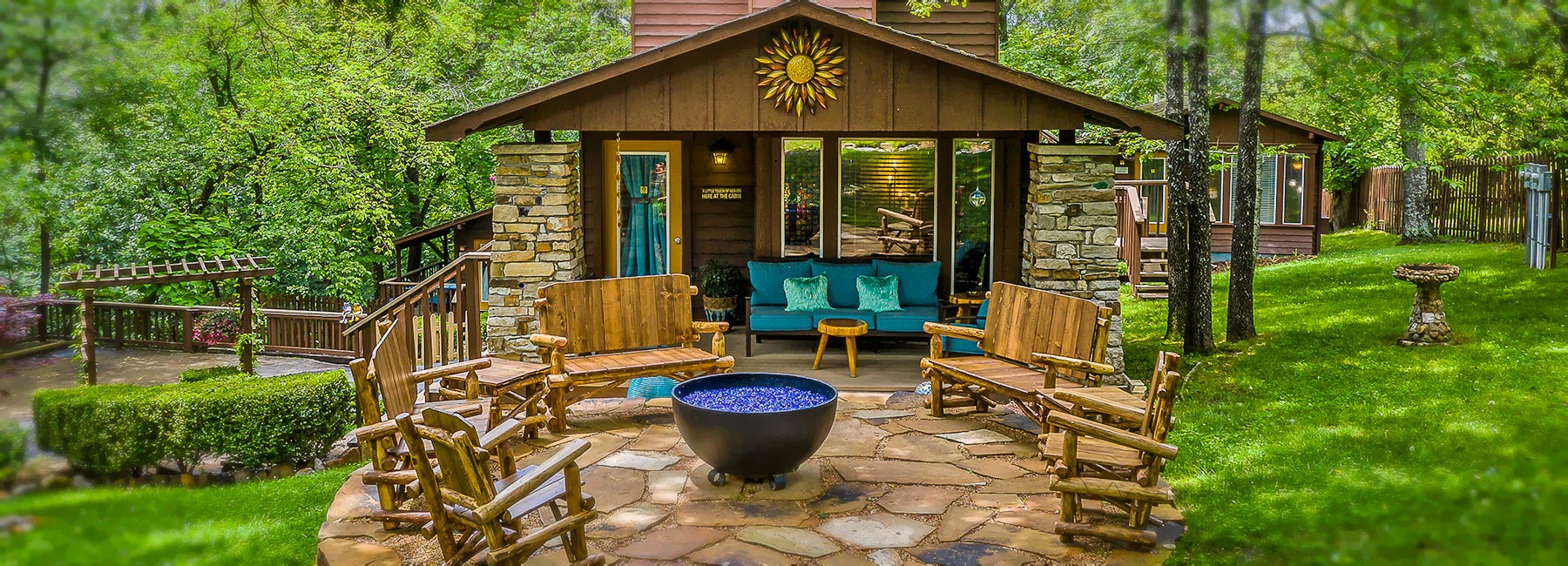 walnut cabin patio